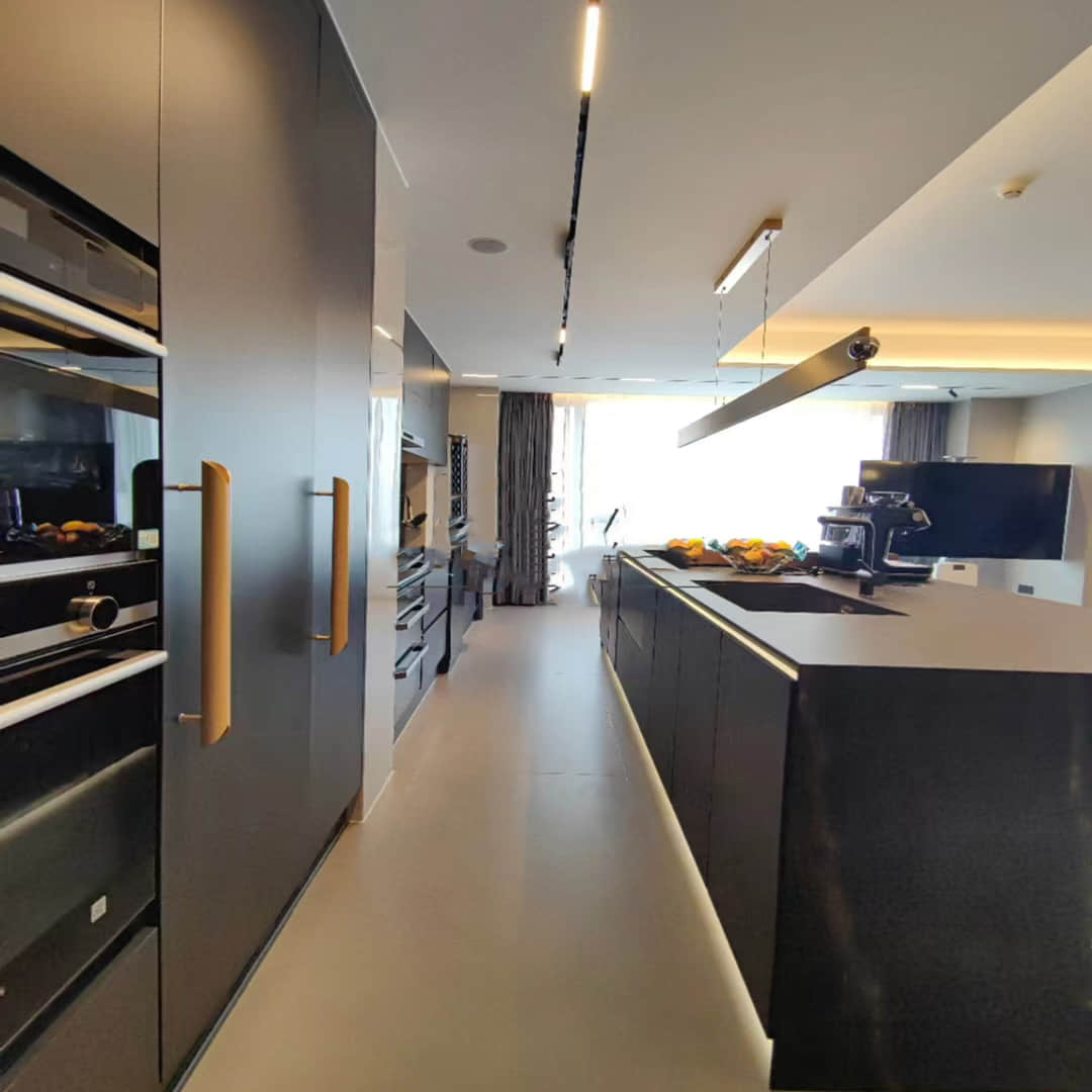 custom stainless steel kitchen cabinets for villa