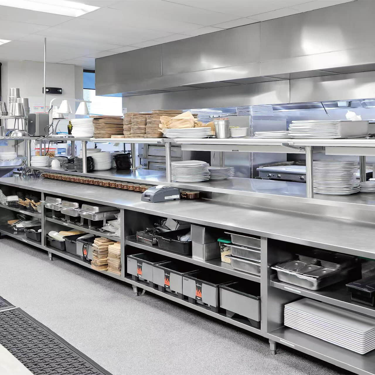 Restaurant stainless steel kitchen cabinets