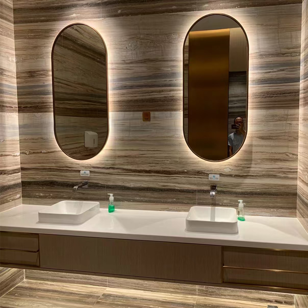 Shopping Center Stainless Steel Framed Mirror