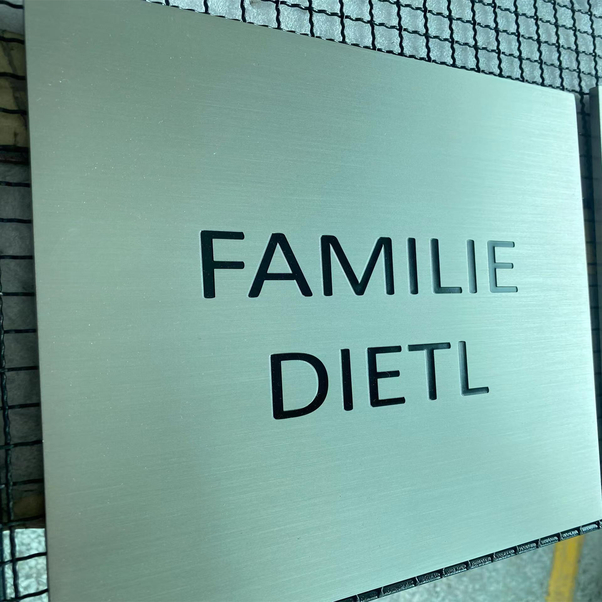 Metal Lable on Furniture