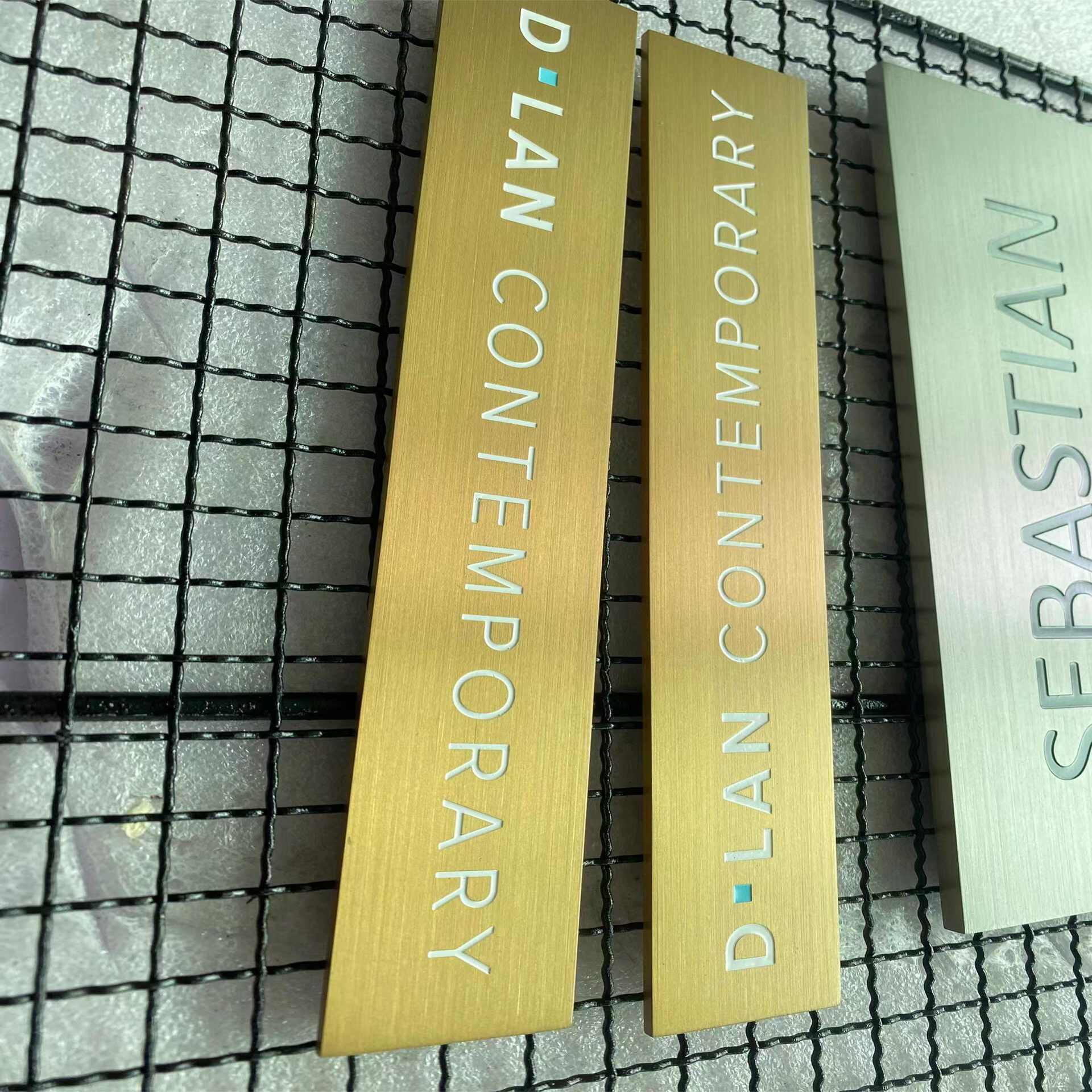 Metal Lable on Furniture